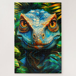 Blue Lizard Jigsaw Puzzle