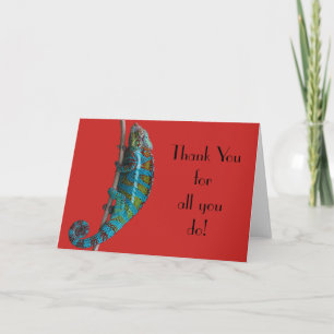 Blue Lizard, "THANK YOU" Greeting Card
