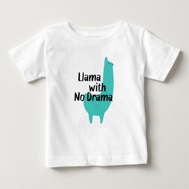 Blue Llama Baby T-Shirt (Front)