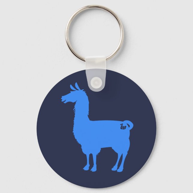 Blue Llama Keychain (Front)