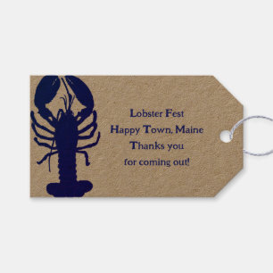 Blue Lobster Business Name Seafood Coastal Gift Tags