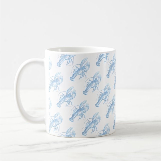 Blue Lobster Coffee Mug (Left)