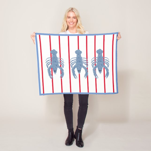 Blue Lobster Ginger Jars Jar baby small blanket  (In Situ)