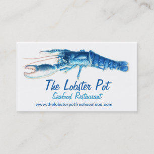 Blue lobster seafood restaurant business card