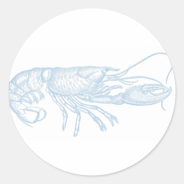Blue Lobster Sticker (Front)