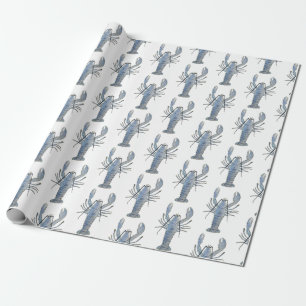 Blue Lobster Wrapping Paper