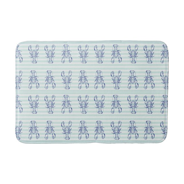   Blue Lobsters Bath Mat (Front)