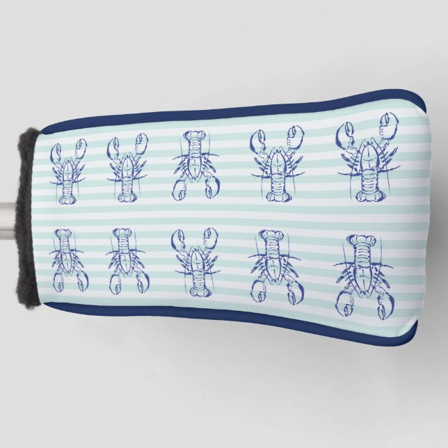 Blue Lobsters Golf Head Cover (Front)