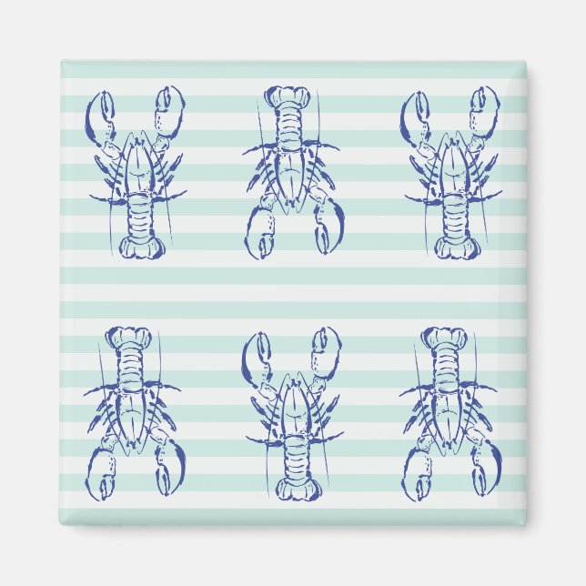 Blue Lobsters Magnet (Front)