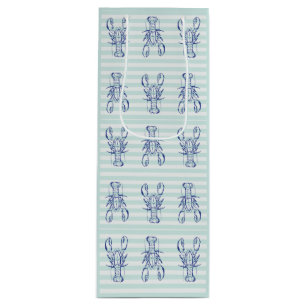 Blue Lobsters Wine Gift Bag