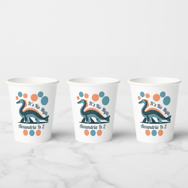 Blue Loch Ness Birthday Paper Cups (Multi)