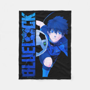 Blue Lock Blue Soccer Ll Split Panels  Fleece Blanket