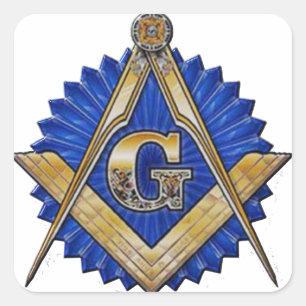 Blue Lodge Mason Square Sticker