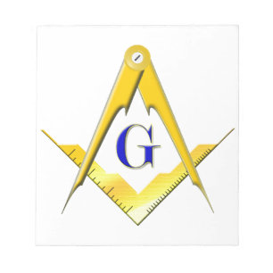 Blue Lodge Square & Compasses Notepad