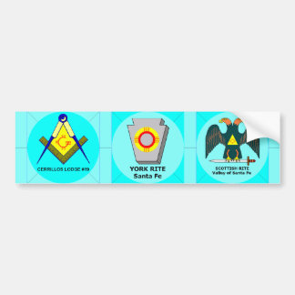 Blue Lodge, York Rite, Scottish Rite Bumper Sticker