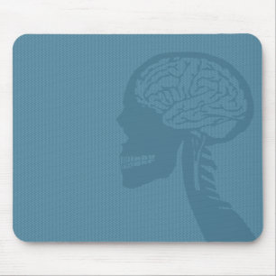 blue logicskull mouse pad