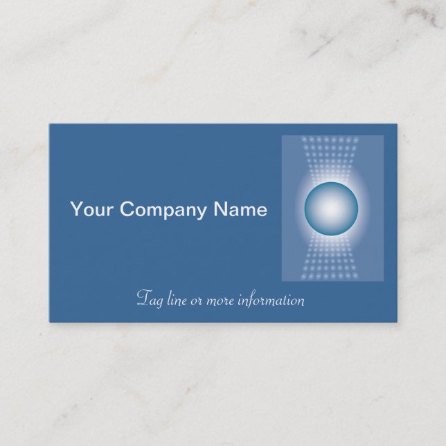Blue Logo Glow Business Card Design (Front)