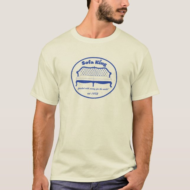 Blue Logo Sofa King Funny Customisable Punchline T-Shirt (Front)