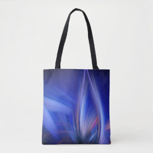 Blue Lotus Elegant Zen Light Art Tote Bag