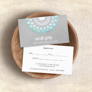 Blue Lotus Floral Holistic Health Appointment Card