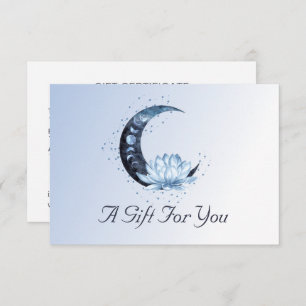 Blue Lotus Flower Moon Business Gift Certificate