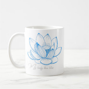 Blue Lotus Flower Mug