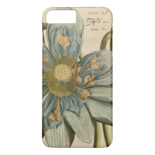 Blue Lotus Flower on Tan Background with Writing iPhone 8 Plus/7 Plus Case