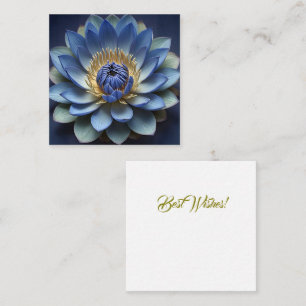 Blue Lotus Flower Spiritual Zen Art Personalised  Card