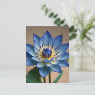 Blue Lotus Flower Spiritual Zen Art  Postcard