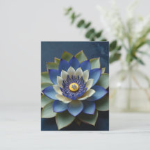 Blue Lotus Flower Spiritual Zen Art 