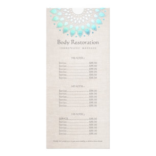 Blue Lotus Health and Wellness Price List Menu
