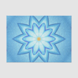 Blue Lotus Kaleidoscope Flower Tissue Paper