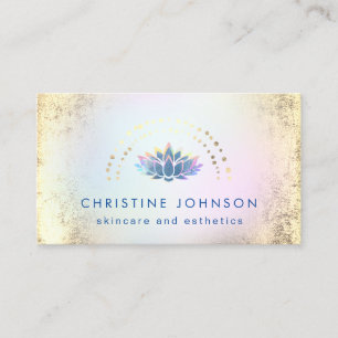 blue lotus logo business card