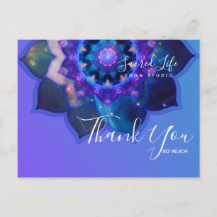 Blue Lotus Mandala Postcard