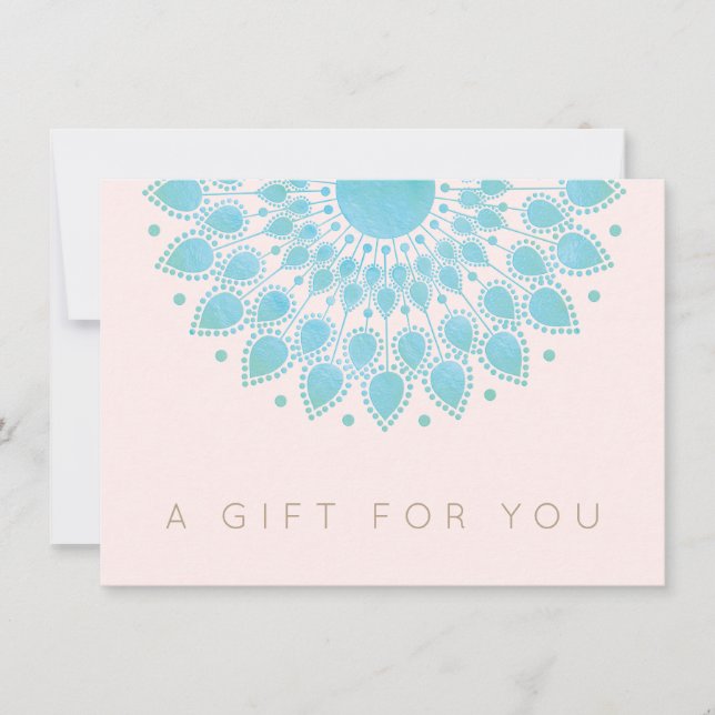 Blue Lotus Mandala  Salon and Spa Gift Certificate (Front)