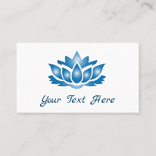 Blue Lotus Mind Body Spirit Personalised  Business Card (Front)