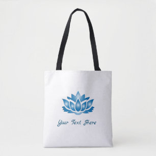 Blue Lotus Mind Body Spirit Personalised Tote Bag