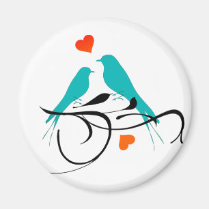Blue Love Birds Magnet