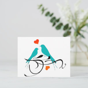 Blue Love Birds Postcard