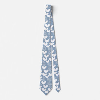 Blue love hearts tie