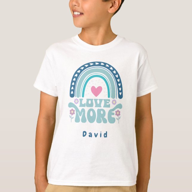 Blue "Love more" Name T-Shirt (Front)