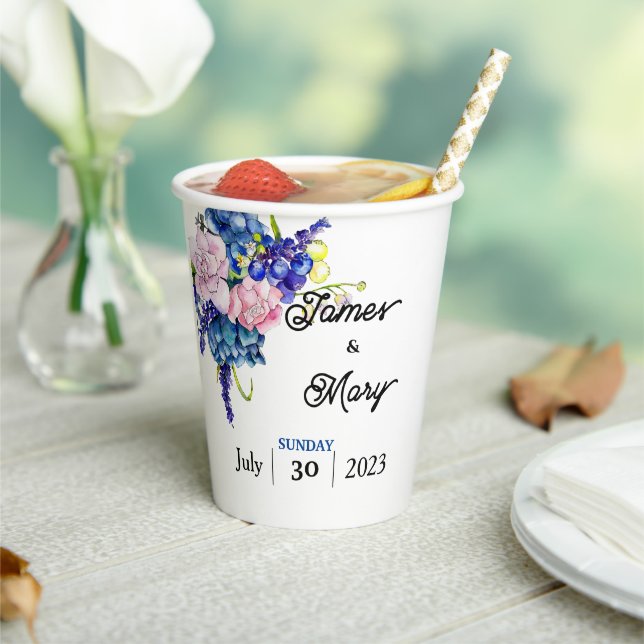 Blue lover  paper cups (Insitu)