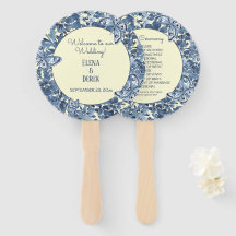 Blue Lt Yellow Watercolor Floral Butterfly Wedding