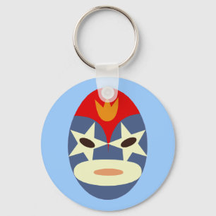 Blue Lucha Libre Mask Key Ring
