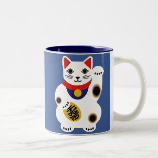 Blue Lucky Cat Mug