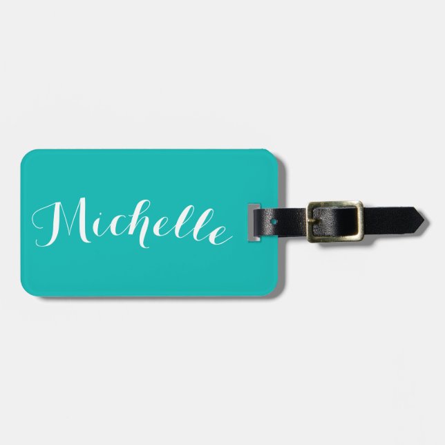 Blue Luggage Name Tag (Front Horizontal)