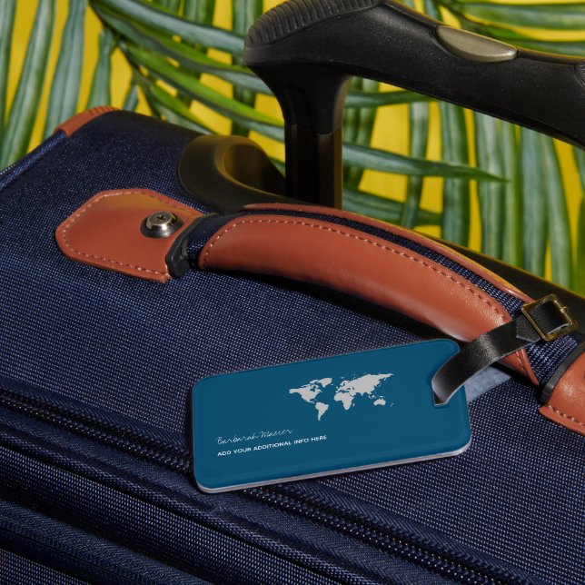 Blue Luggage Tag (Back Insitu 1)