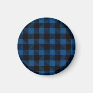 Blue Lumberjack Plaid Magnet
