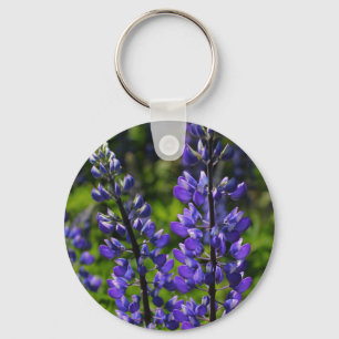 Blue Lupines Key Ring