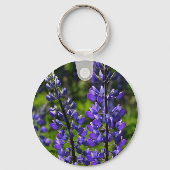 Blue Lupines Key Ring (Front)